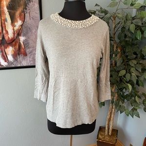 💙 Karl Lagerfeld Pearl 3/4 Length Sweater
